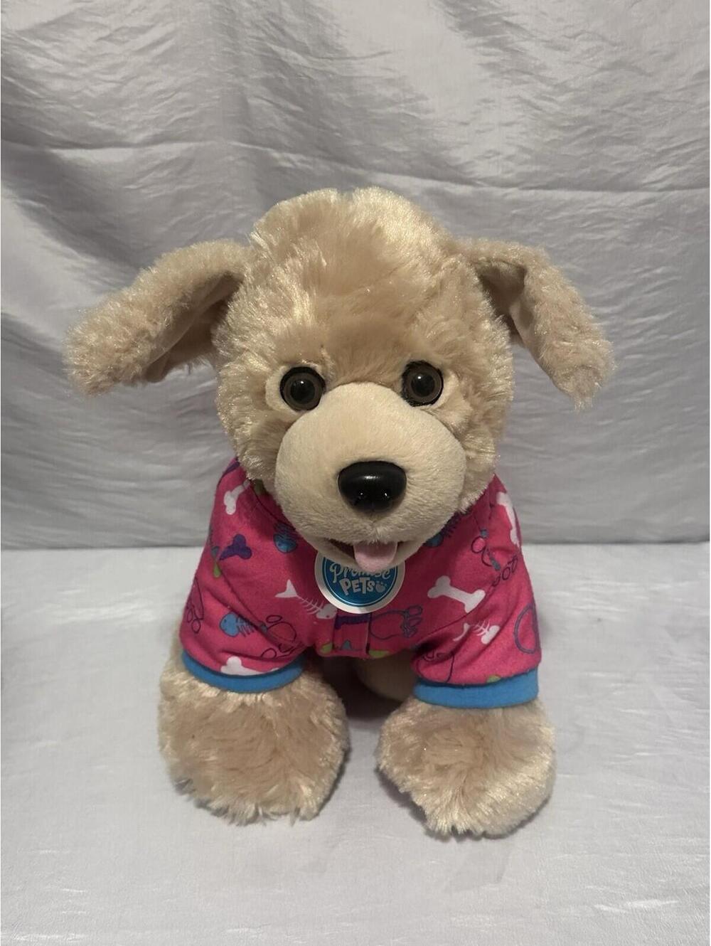Build A Bear Promise Pets Puppy Golden Retriever 12" Plush W/ Sleeper Pajama